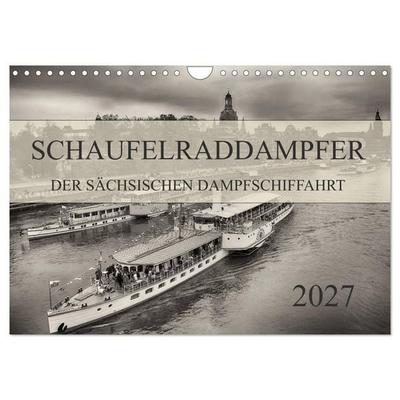 Schaufelraddampfer der Sächsischen Dampfschiffahrt (Wandkalender 2027 DIN A4 quer), CALVENDO Monatskalender