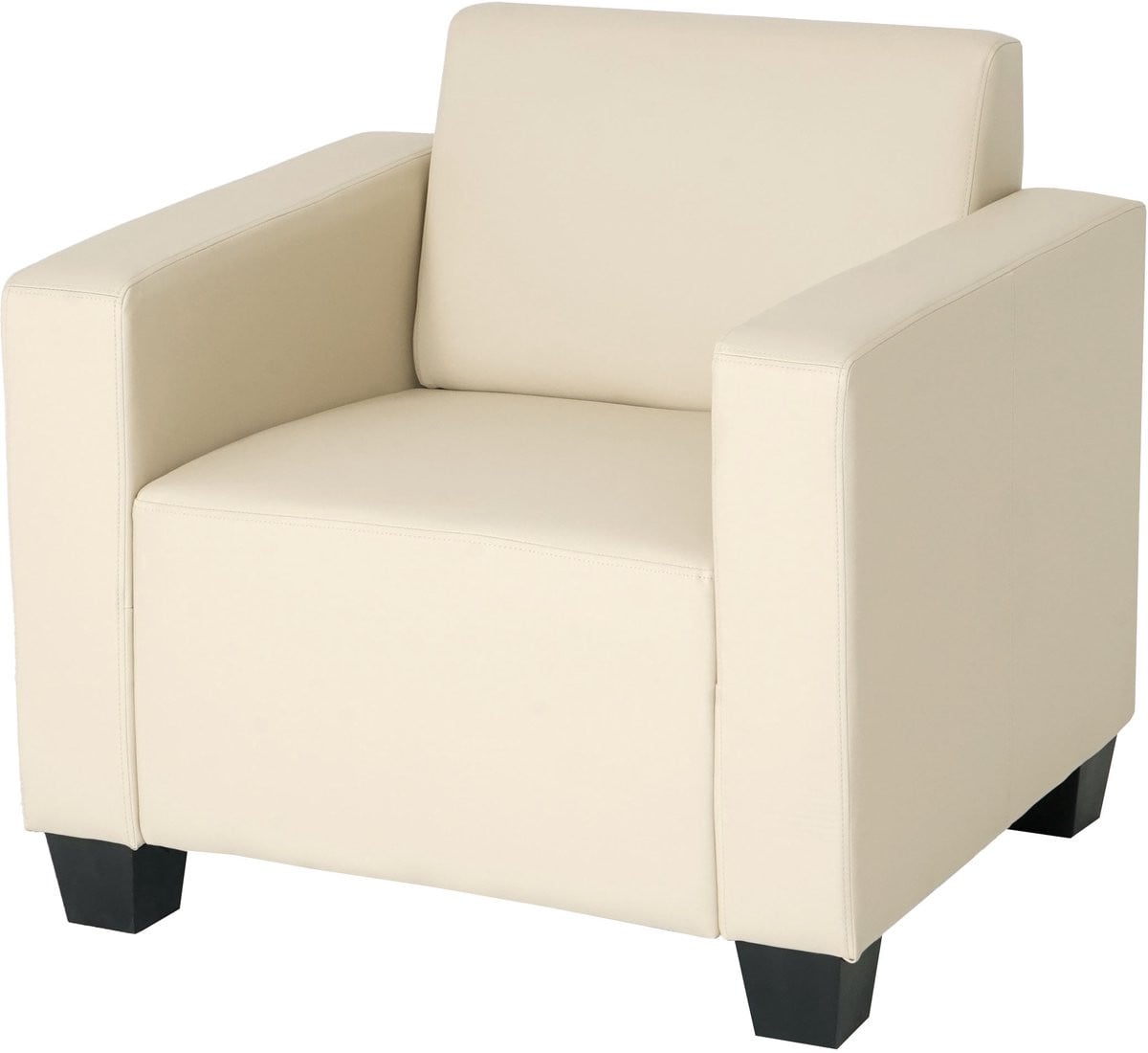 Loungefauteuil Lyon modern kunstleer crème