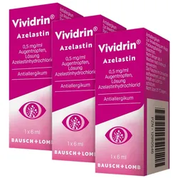 Vividrin® Azelastin Augentropfen Dreierpack 3X6 ml