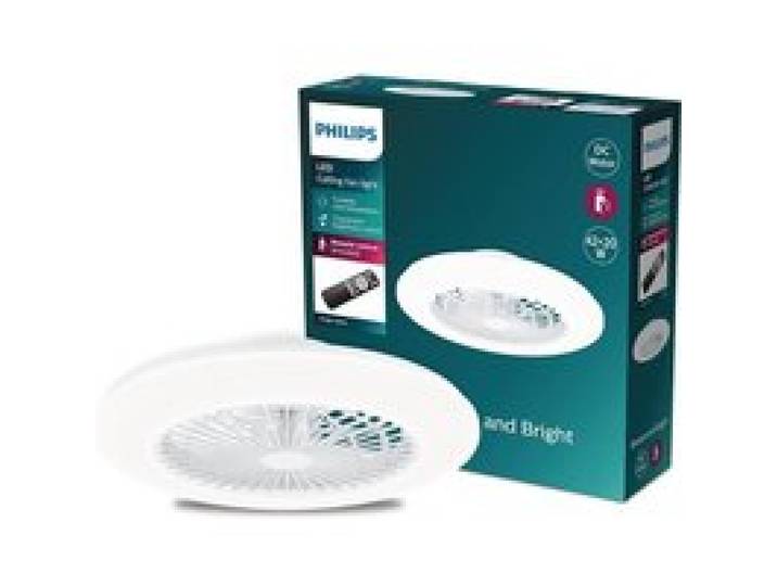 Plafonnier avec ventilateur - PHILIPS - Amigo - 20W+40W - Télécommande incluse - Design contemporain