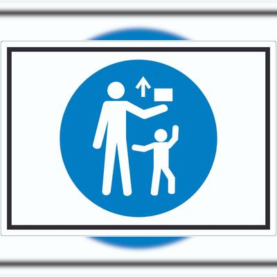 HB-Druck Von Kindern fernhalten Symbol Aufkleber A6 (105x148mm)