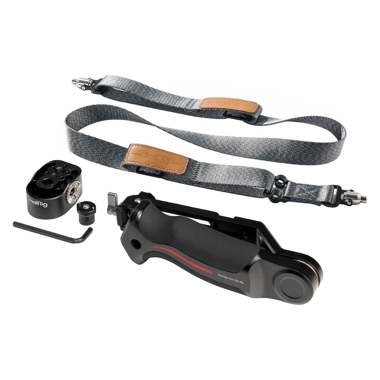 SmallRig 4383C Sling Handle with Weight-Reducing Shoulder Strap Kit for DJI RS 2 3 3Pro 4 4Pro 5 (Gimbal Griff) (4383C)