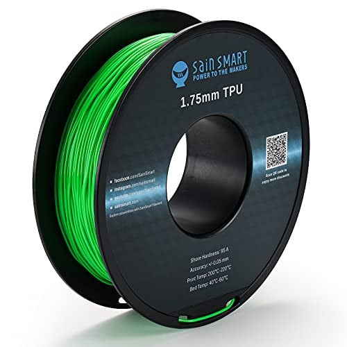 SainSmart Flexibel TPU 3D-printfilament, 1,75 mm, 0,8 kg, neongroen