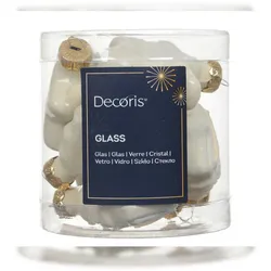 Christmas Decorations 8 Christbaumschmuck Mix 5cm Glas Sterne Tannenbaum Figuren matt glänzend mit Ornament Weihnachtskugeln Weihnachten Weihnachtsbaumschmuck Wollweiß