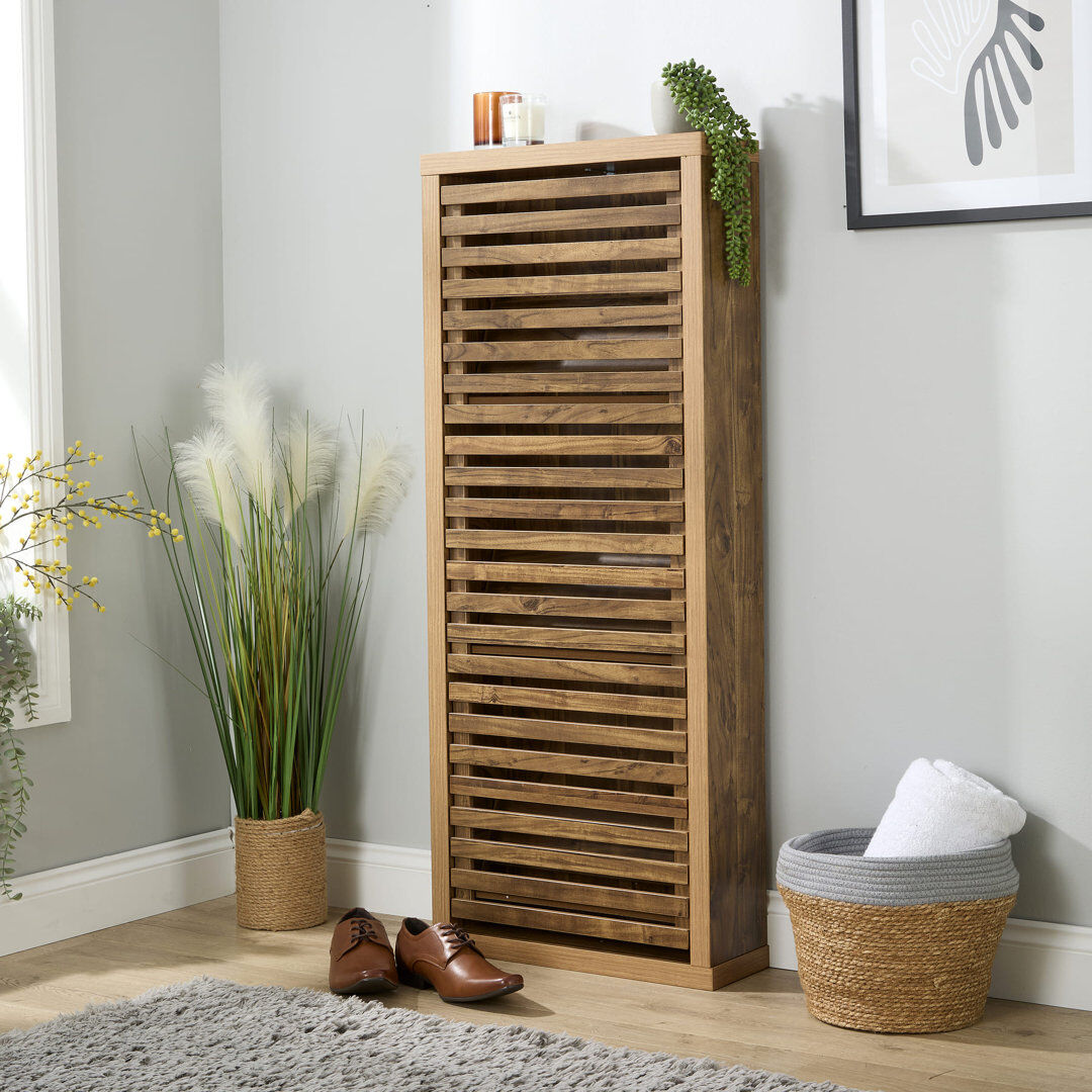 Alpen Home Angelito 18 Pair Shoe Storage Cabinet Medium Wood 18