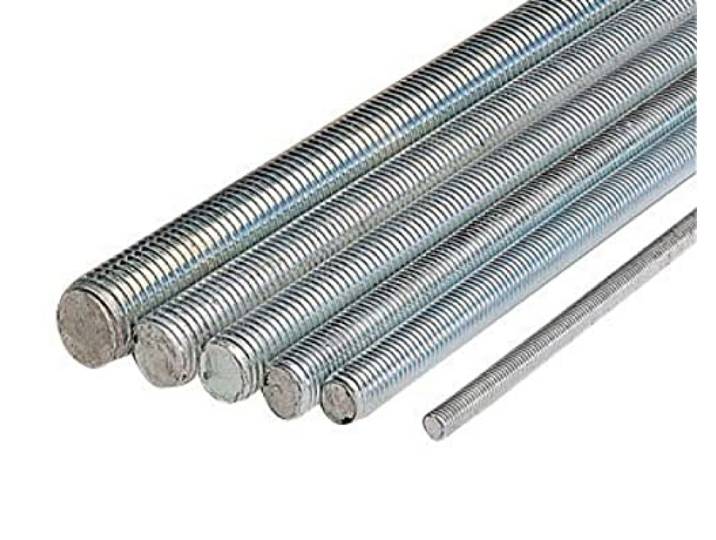 LENNIE\, Tige filetée zingué blanc\, L.1 m\, Ø 4 mm\, FQB041000\, Zingué blanc\,Tiges filetées en acier Force 6\,8\, En acier\, Vendu à l'unité\, pour la construction\, l'assemblage de meubles