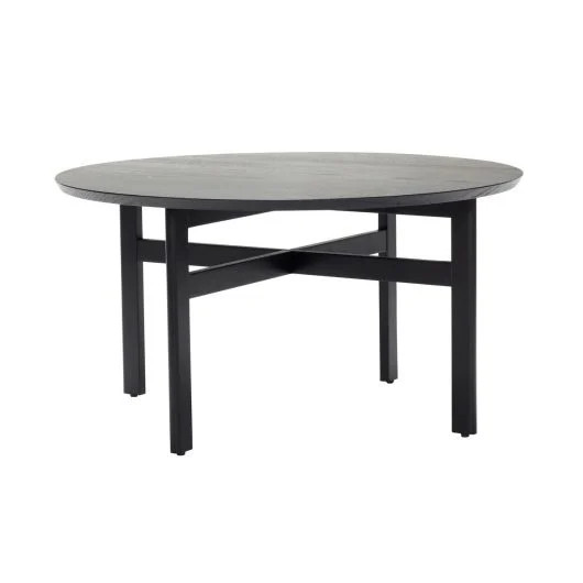 Hubsch Salontafel eikenhout rond - zwart