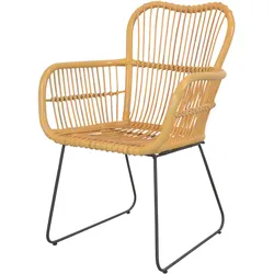 möbel direkt online Rattanstuhl mit Armlehnen Toni beige