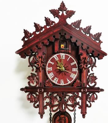 Daily Deals Depot Handcrafted Vintage Cuckoo Clock Tree House Swing, MDF Wooden Wall Clock With Roman Numbers, Home Office Decor Handcrafted Vintage Cuckoo Clock Tree House Swing, MDF Wooden Wall Clock With Roman Numbers, Home Office Decor