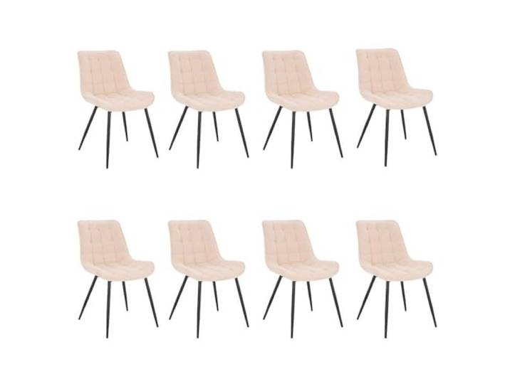 Home Deluxe - Polsterstuhl IKALO 8er Set - Farbe: Creme - weiche Polsterung, bis 120 kg belastbar I Küchenstuhl Speisestühle Esszimmerstühle