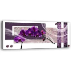 WANDBILD lila orchidee