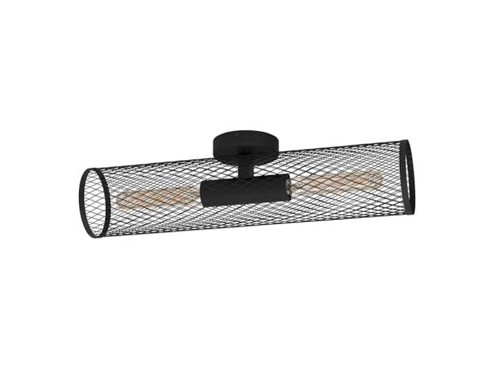 Eglo Applique murale intérieure Redcliffe à 2 flammes\, luminaire d’intérieur au style industriel\, lampe de salon et de couloir en métal noir\, douille E27