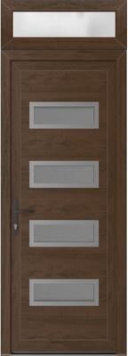 VDOMDOORS Manux 8113 Walnut uPVC Exterior Door
