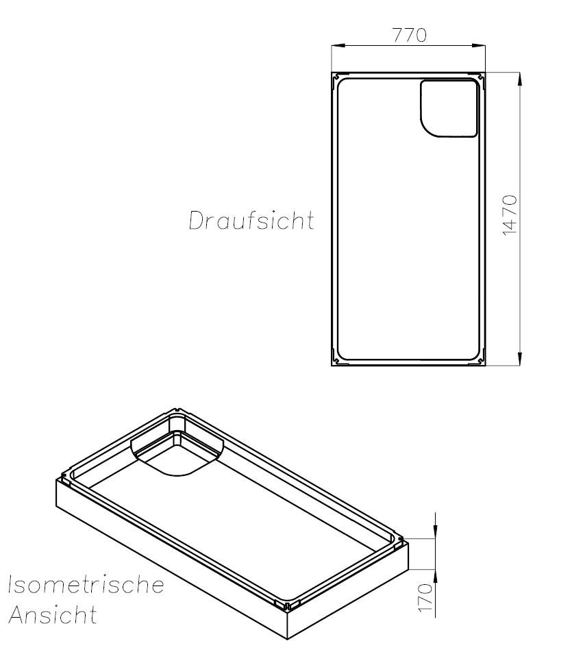 Neuesbad Wannenträger für Duravit D-Code 150x80 SD 22939