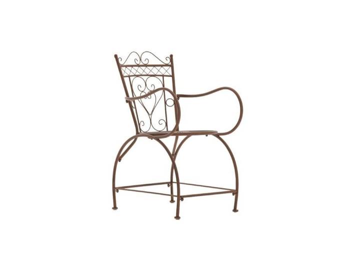 Chaise d'extérieur - CLP - Sheela - Fer forgé - Marron antique - Accoudoirs confortables