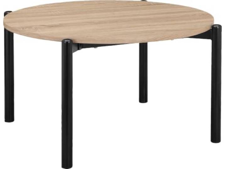 Caleb Couchtisch 80 cm 4 Plätze in Eicheoptik schwarz