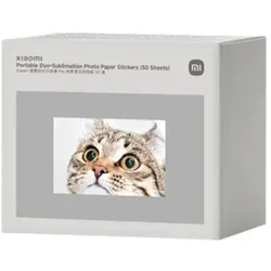 Xiaomi Portable Dye-Sublimation Photo Paper 50 Sheets Stickers (50 Stk.), Fotopapier, Grau, Weiss