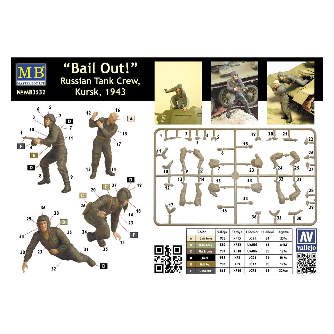 Master Box Bail Out! Russian Tank Crew Kursk 1943 (MB3532)