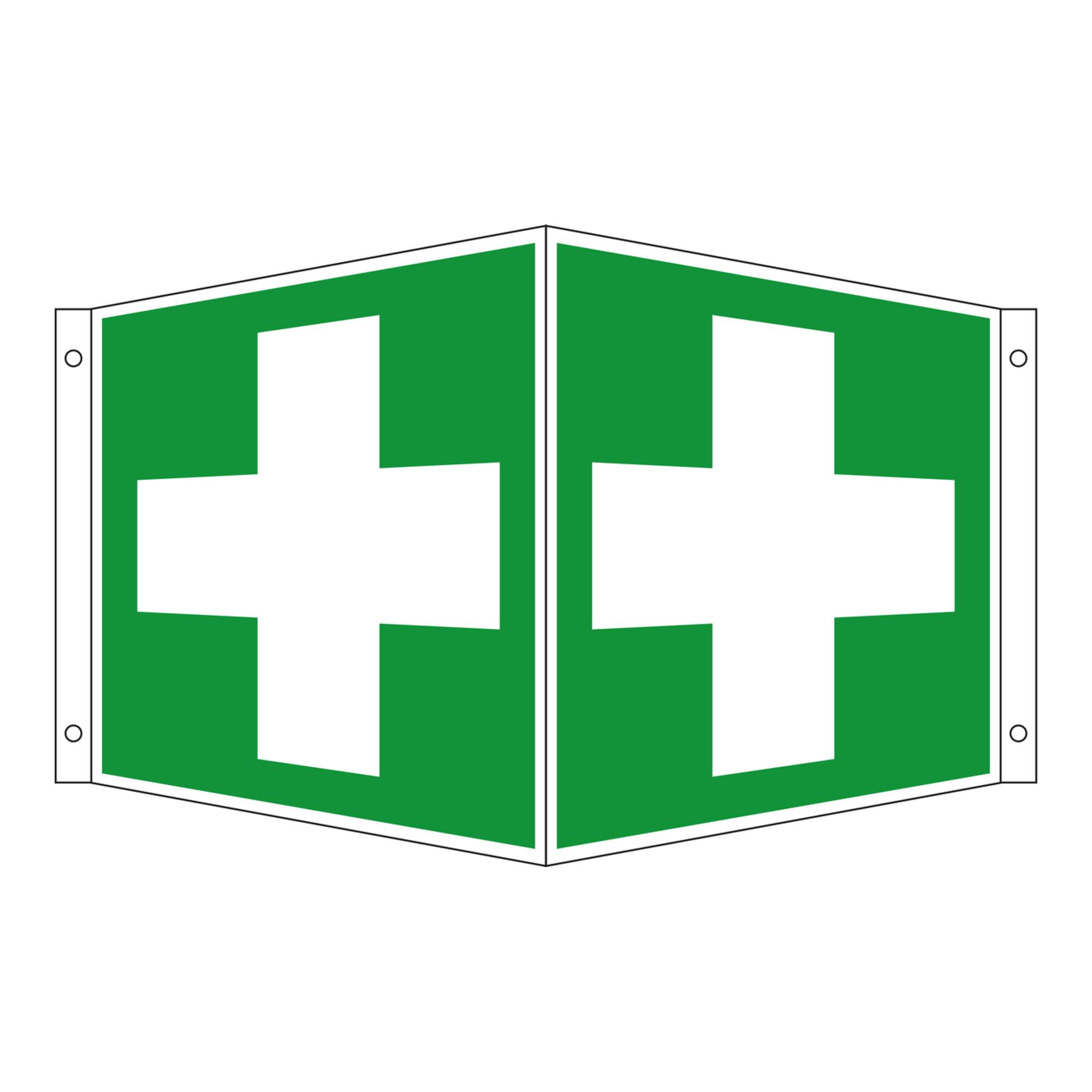 Eichner Rettungs-Winkelschild Erste Hilfe, 15 x 15 cm (9225-14715-015)