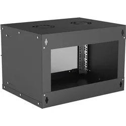 Intellinet Basic Wallmount Cabinet (6 HE, 19 Zoll Rack), Serverschrank, Schwarz