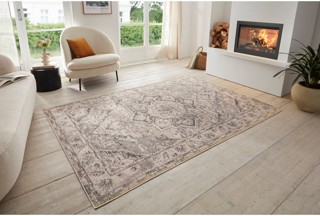 Hanse Home Terrain Ivory/Grey Rug Creme Grey Rectangle 80cm x 120cm