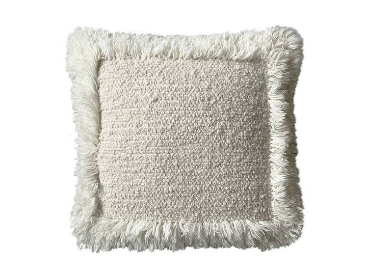 Coussin blanc cassé 50x50