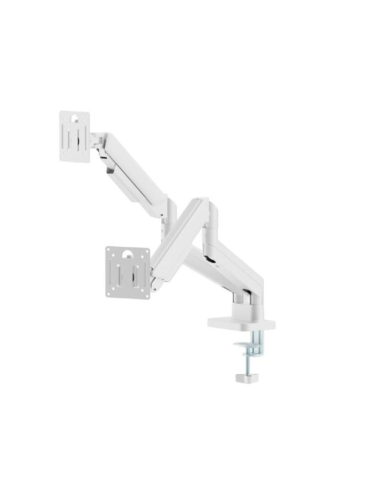 Gembird Desk mounted adjustable double monitor arm 17"-32" - Weiß