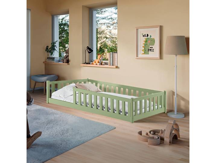 Lit au sol 80x160 sommier inclus Maya Olive