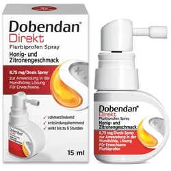 Dobendan® Direkt Spray Honig & Zitrone - Bei starken Halsschmerzen und Schluckbeschwerden 15 ml