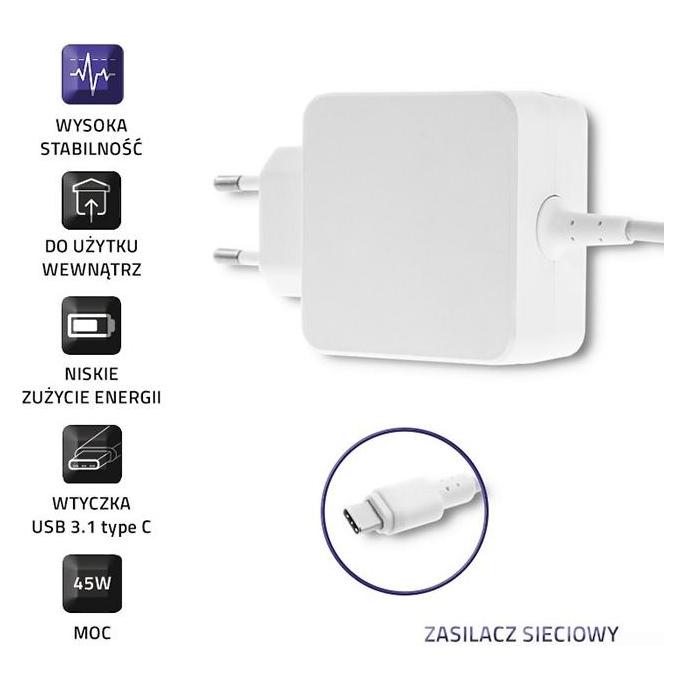 Qoltec 50194 Ladegerät für Mobilgeräte Indoor (45 W, 1 Port) (50194)