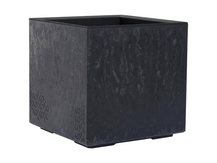 BLUMENKASTEN Schwarz Betonoptik B: 40 cm