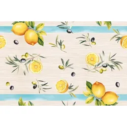Airlaid Tischläufer Olives & Lemons, 40 cm x 24 m, 1 Stück - Mank