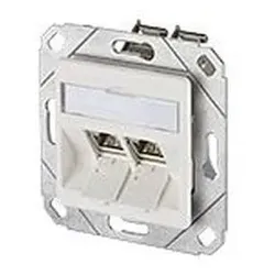 METZ Datenanschlussdose reinweiss 2xRJ45 E-DATModul Cat.6A 8/8(8)UPk