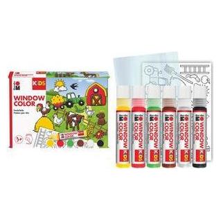 Marabu Window Color Bauernhof 6x25ml (150 ml) (0306000000006) Mindestbestellmenge: 5 Stück