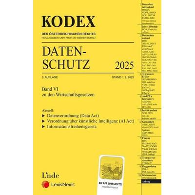 KODEX Datenschutz 2025, Taschenbuch von Michael Pachinger, Linde, 978-3-7073-5198-9