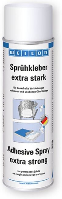 WEICON Sprühkleber extra stark, sprühbarer Kontaktklebstoff für starke und dauerhafte Verklebungen von Filz, Kunstleder und Dämmstoffen, 500 ml (11801500)