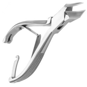 May Nagelzange KS-0006, Profi Kopfschneider, aus Edelstahl, für starke Fußnägel, mit Schutzkappe und Doppelfeder, 14 cm