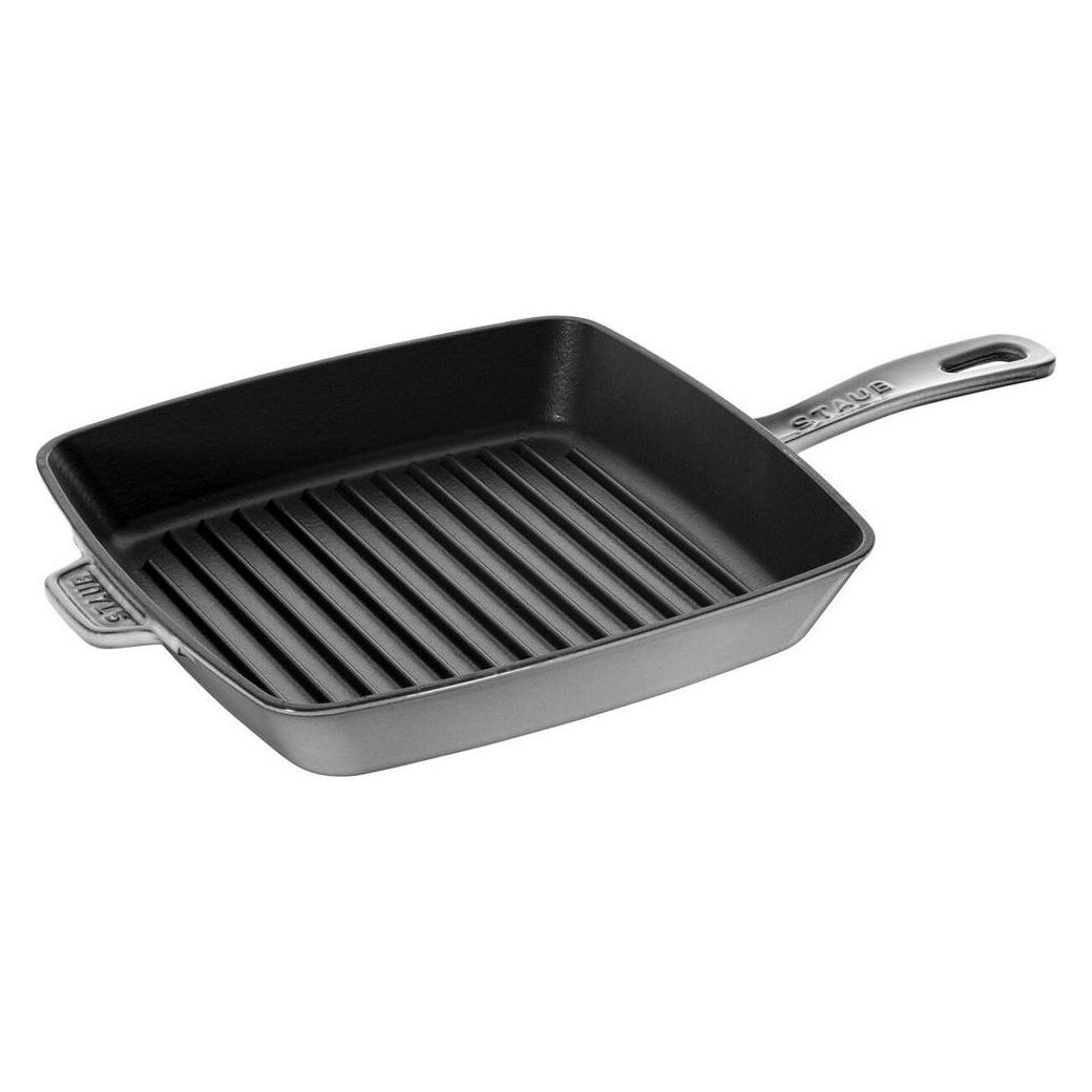 Staub Grillpfanne quadratisch, Schwarz, 26x26 cm (Grillpfanne, Gusseisen, 26 x 6 cm) (40501-106-0)