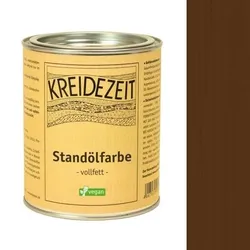 Kreidezeit Standölfarbe vollfett braun - 0,75 l Dose