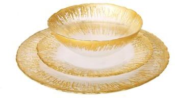 Alice Pazkus 12 Pc. Flashy Gold Dinnerware Set