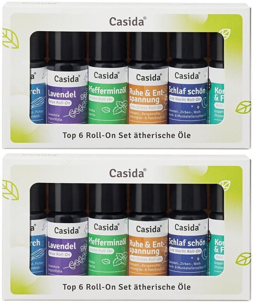 Casida Roll-On Set Top 6 ätherische Öle 2x 2x6x10 ml Ätherisches Öl