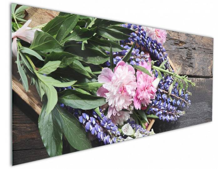 Wallario Küchenrückwand Stillleben mit Frühlingsblumen, (1-tlg)