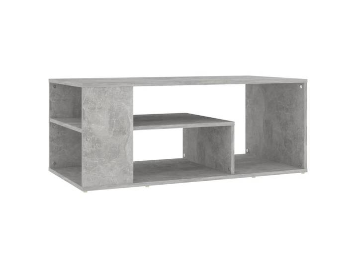 vidaXL Couchtisch 100/50/40 cm aus Holzwerkstoff Betongrau mit Seinem Großzügigen Stauraum, Hellgrau, Strukturbuche, Rechteckig,Rechteckig, 100x40x50 cm, Wohnzimmer, Wohnzimmertische, Couchtische