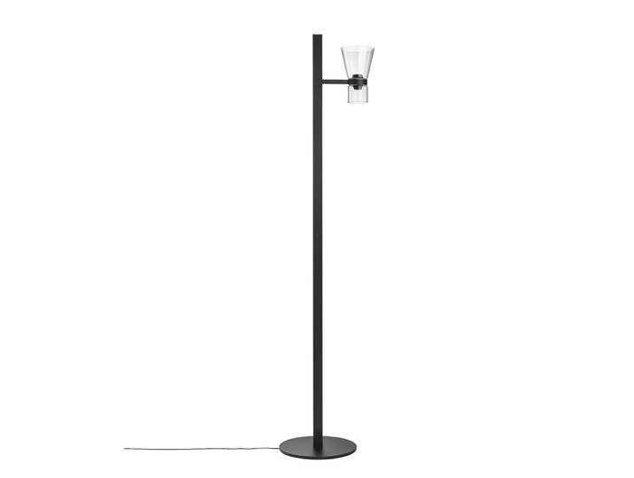 FLOS lampadaire NOCTURNE FLOOR 1 CONE (Black - Verre soufflé / Aluminium)