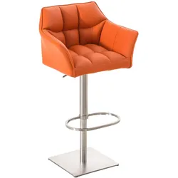 CLP Barhocker Damaso E   Farbe: orange, Gestell Farbe: edelstahl