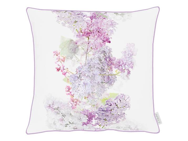 Kissenbezug 6913 Weiß/Violett 46 x 46cm Baumwollstoff