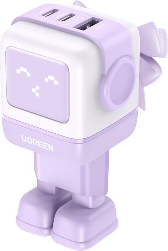 Ugreen Nexode Robot Laddare 3 Ports - 65w - Lila
