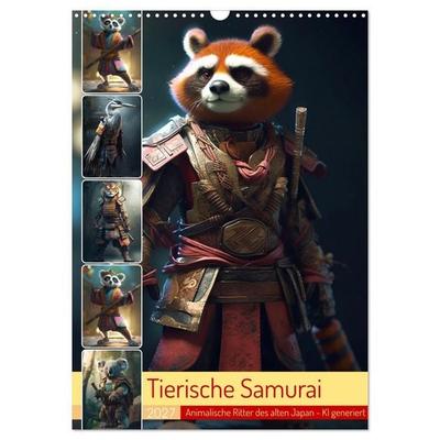 Tierische Samurai (Wandkalender 2027 DIN A3 hoch), CALVENDO Monatskalender