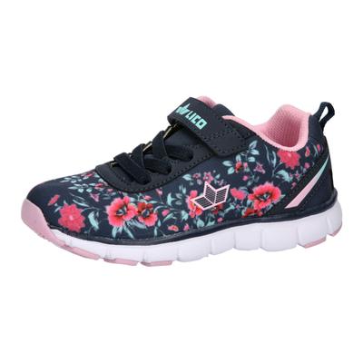 Klettschuh LICO "Freizeitschuh Sunflower VS", Kinder, Gr. 32, Textil, blau, Synthetik, Schuhe Klettschuh