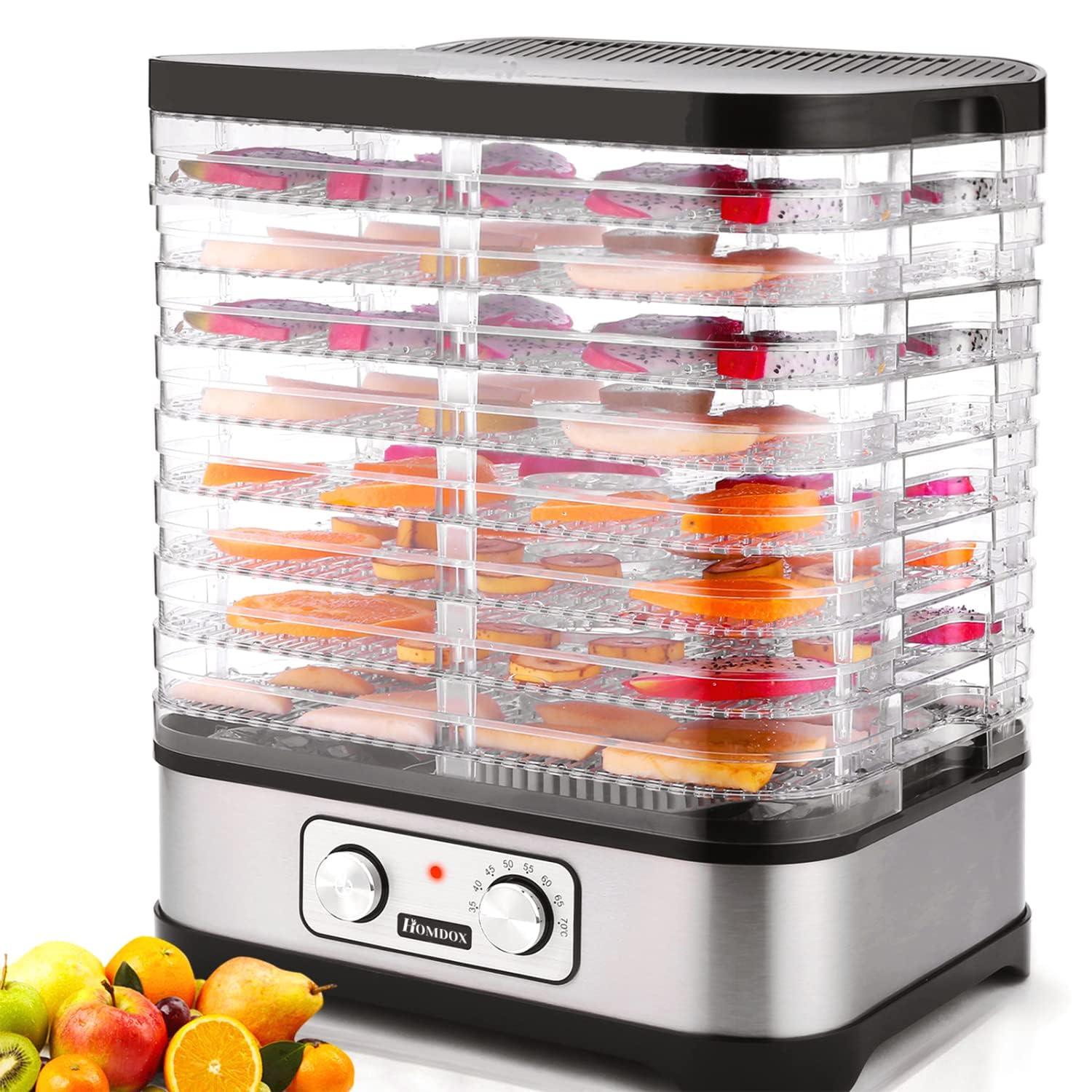 Dörrautomat 8 Etagen, 400 W, Timer 72 h, Temperatur einstellbar, BPA-frei